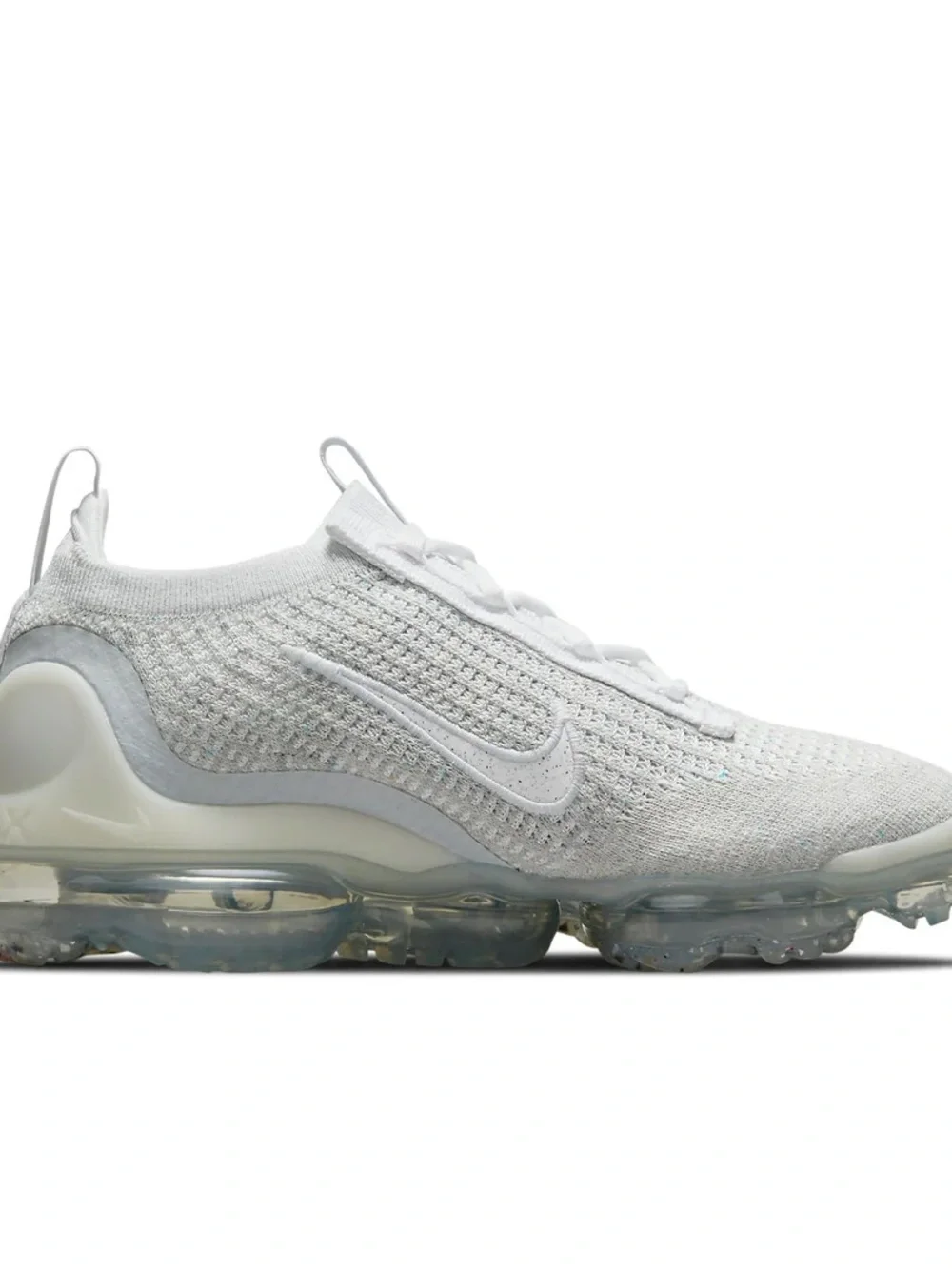 Nike Air VaporMax 2021 FK Womens Shoes Flyknit Sneakers Platinum DC4112-100 Sz 7